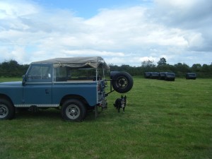 Landrover and the Silage